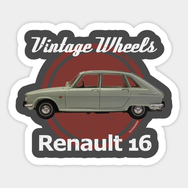 Vintage Wheels - Renault 16 Sticker by DaJellah